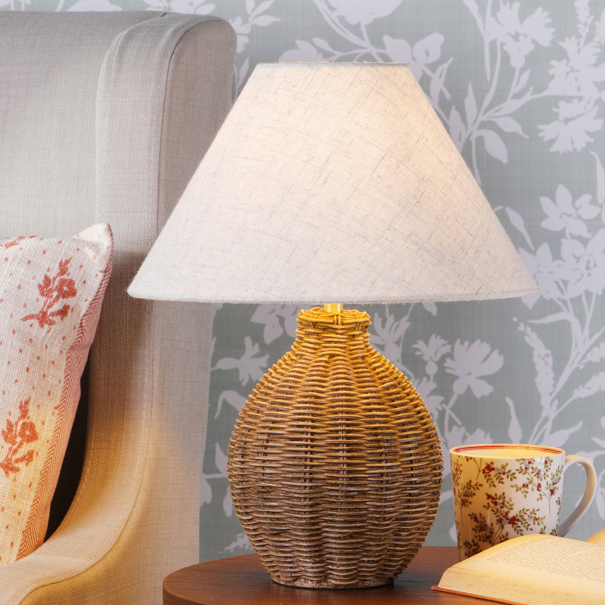Laura Ashley Fernhill Table Lamp Antique Brown With Shade LA3756662-Q