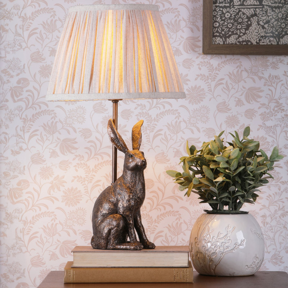 Laura Ashley Hare Table Lamp Antique Bronze With Shade LA3756663-Q