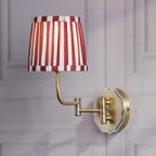 Laura Ashley Denwick Wall Light Matt Antique Brass With Red Shade LA3756674-Q