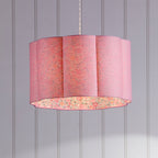 Laura Ashley Loveston Pink Cotton Scalloped Shade 38cm LA3756680-Q