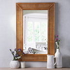 Laura Ashley Bayden Mirror Rattan 91 X 61cm LA3756689-Q