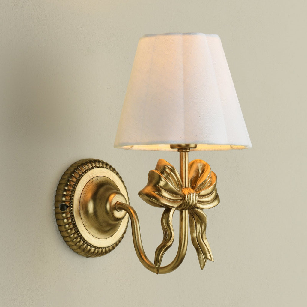 Laura Ashley Larkfield Wall Light Antique Gold With Shade LA3756698-Q