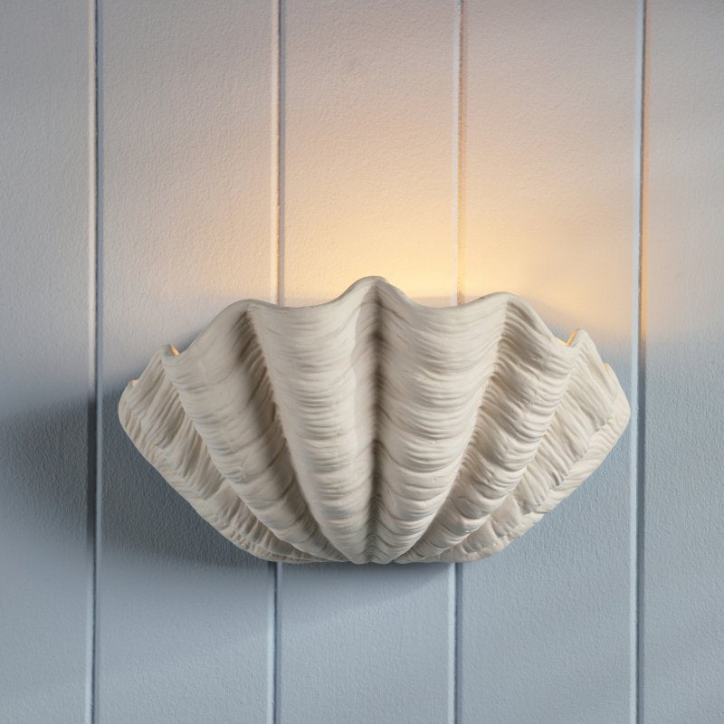 Laura Ashley Shell Wall Washer White Ceramic LA3756703-Q