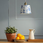 Laura Ashley China Rose Pendant Matt Blue and Matt Antique Brass LA3756728-Q