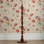 Laura Ashley Millbrook Floor Lamp Dark Wood and Industrial Brass Base Only LA3756744-Q