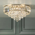 Laura Ashley Vienna 3 Light Flush Crystal and Antique Brass LA3756756-Q