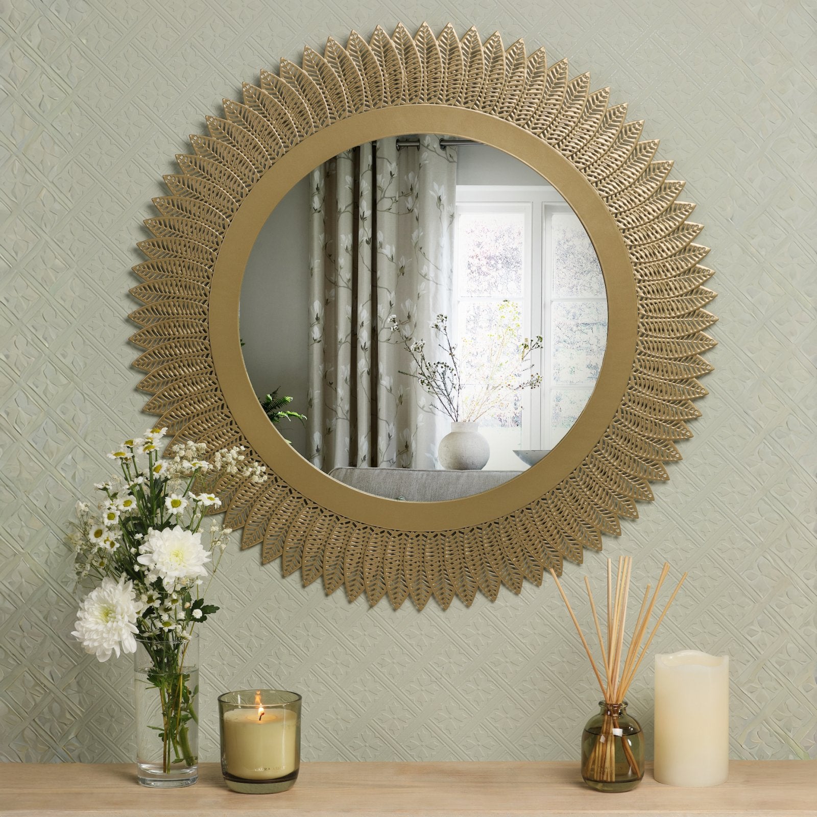 Laura Ashley Rushden Mirror Gold 60cm LA3756771-Q