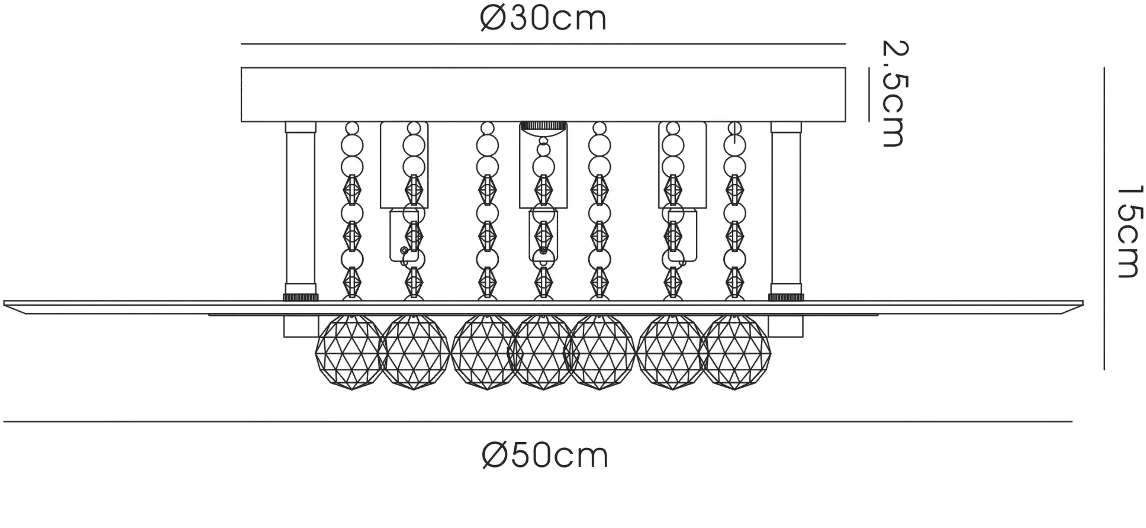IL30022 Delmar Chrome 6 Light Ceiling Light