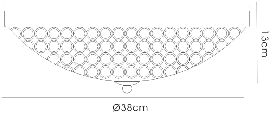 IL30187 Ava 4 Light Flush Crystal Ceiling Light