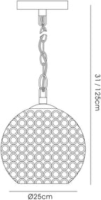 IL30191 Ava 4 Light Chrome And Crystal Ceiling Pendant