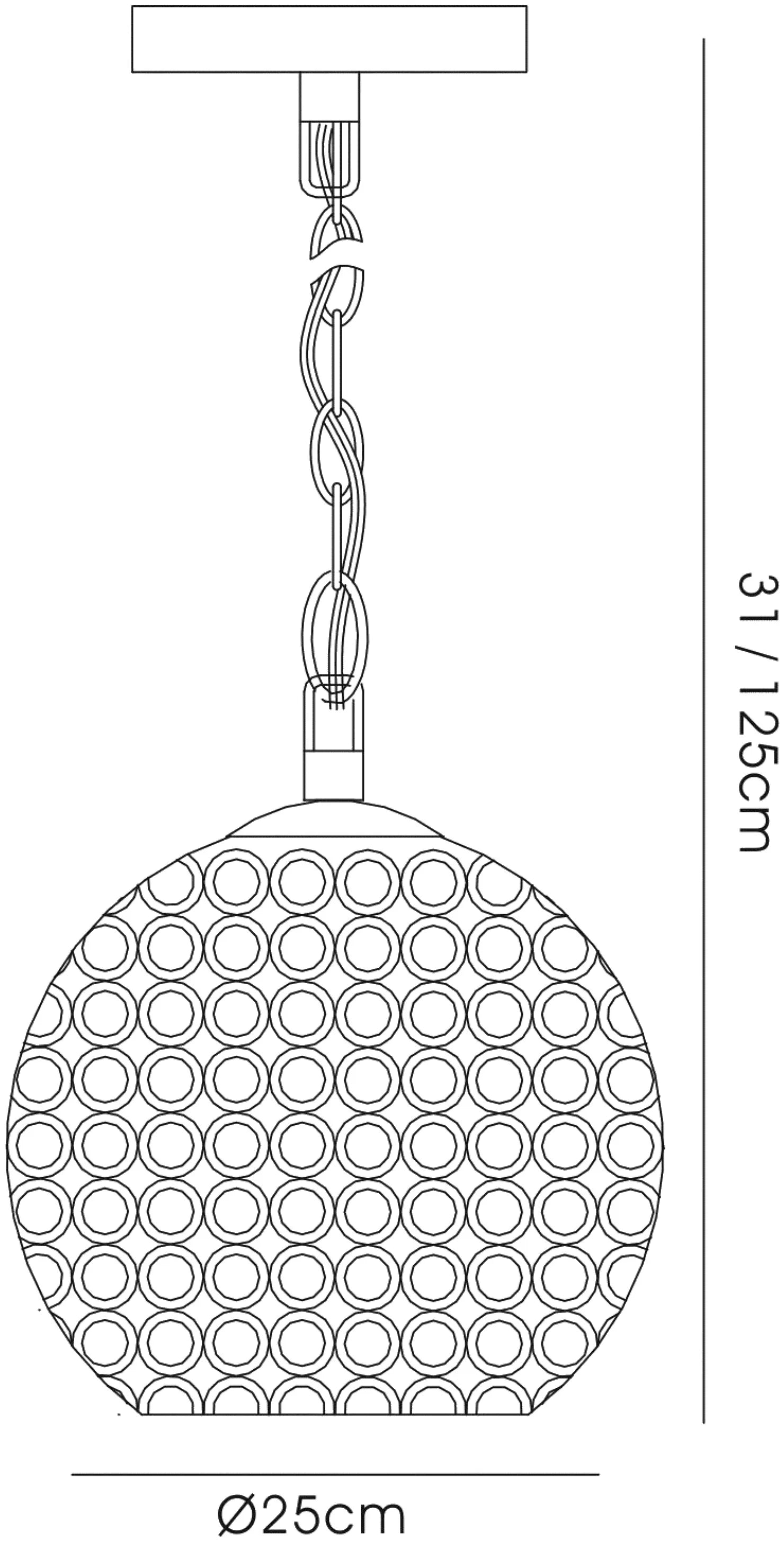 IL30191 Ava 4 Light Chrome And Crystal Ceiling Pendant