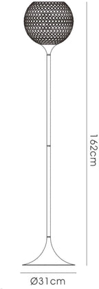 IL30197 Ava 5 Light Crystal Floor Lamp