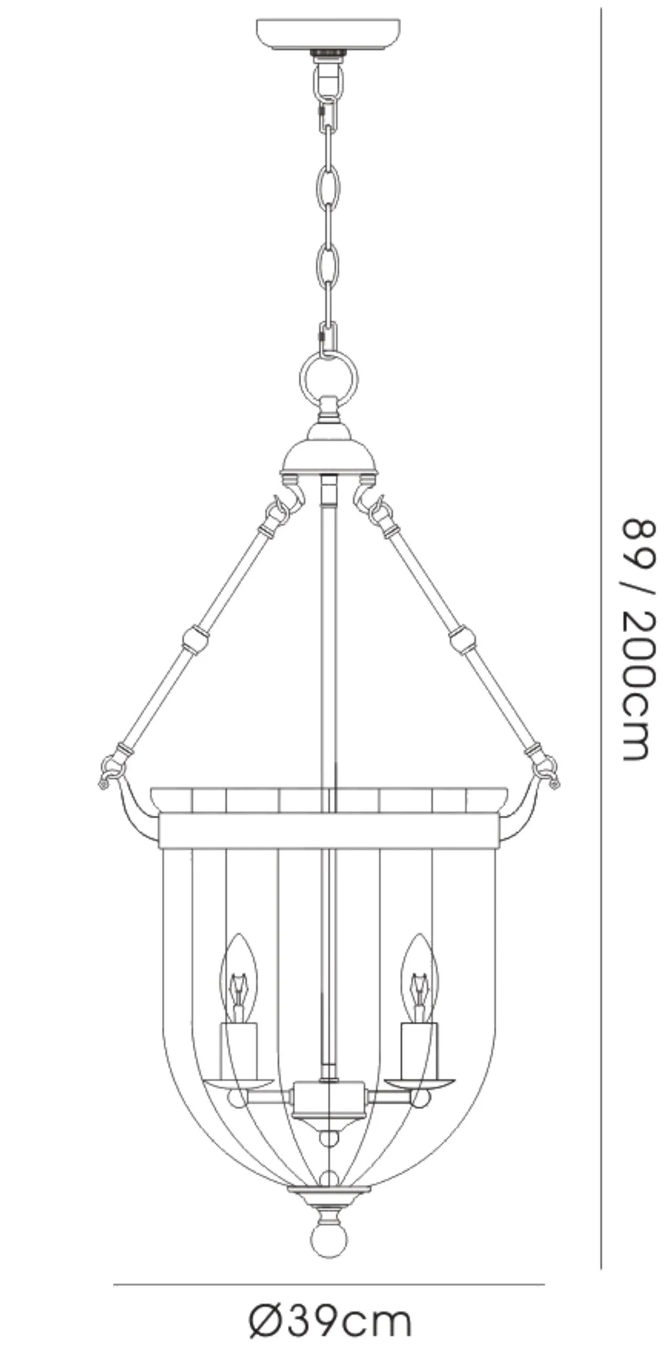 IL31073 Aubrey 4 Light Polished Chrome Ceiling Pendant