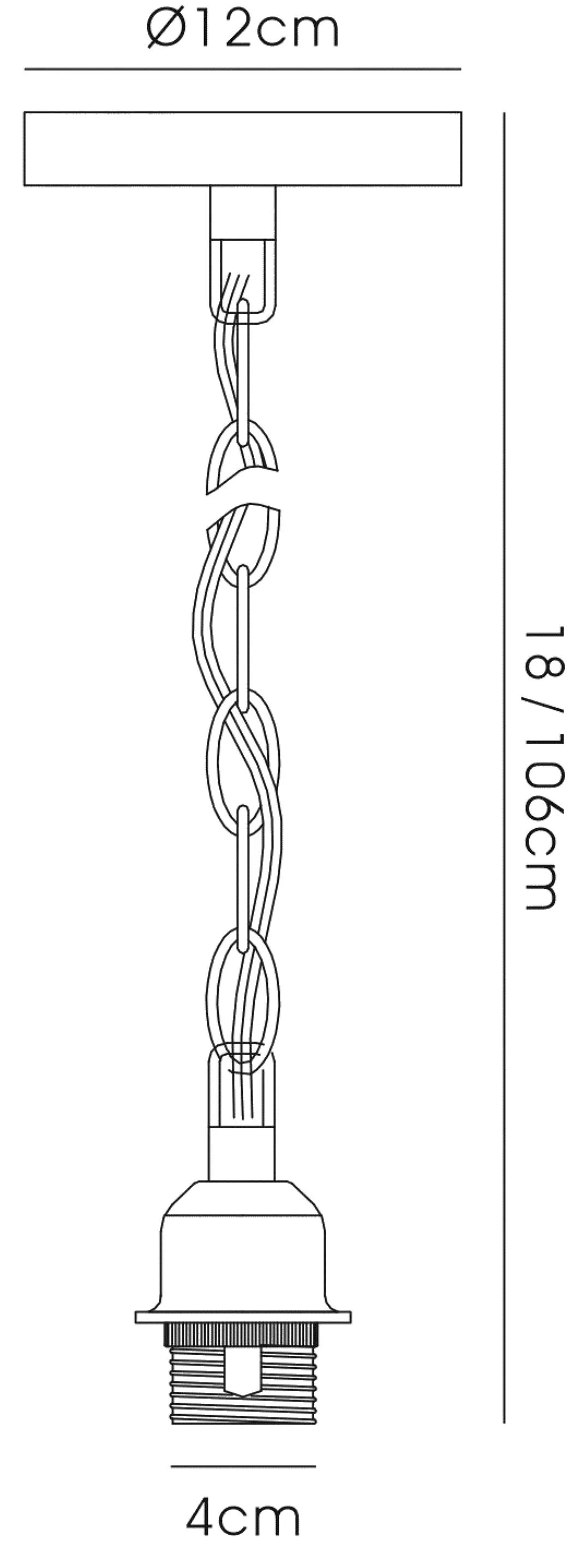 IL60000 Kudo Chrome Chain Ceiling Suspension Kit