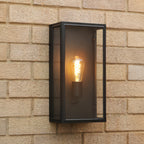 Dar Wisebuys Mazin Outdoor Wall Light In Black IP44 MAZ5222