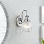 Addison 1 Light Wall Light In Polished Chrome Finish IP44 QN-ADDISON1-BATH