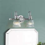 Addison 2 Light Wall Light In Polished Chrome Finish IP44 QN-ADDISON2-BATH