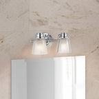 Hudson 2 Light Bathroom Wall Light In Polished Chrome Finish QN-HUDSON2-BATH