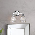 Keynes 2 Light Bathroom Wall Light In Polished Chrome Finish QN-KEYNES2-BATH
