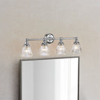 Keynes 4 Light Bathroom Wall Light In Polished Chrome Finish QN-KEYNES4-BATH