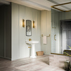 Wellington 1 Light Bathroom Wall Light In Aged Brass Finish QN-WELLINGTON1-AB