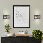 Franklite Sloane 2 Light Wall Light In Matt Black With Ribbed And Frosted Glass FL2504-2