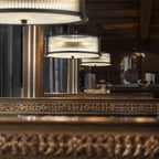 Franklite Sloane 5 Light Ceiling Light In Matt Black With Ribbed And Frosted Glass FL2504-5