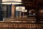 Franklite Sloane 5 Light Ceiling Light In Matt Black With Ribbed And Frosted Glass FL2504-5
