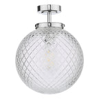 Dar Wayne Semi Flush Ceiling Light In Polished Chrome Finish WAY0150