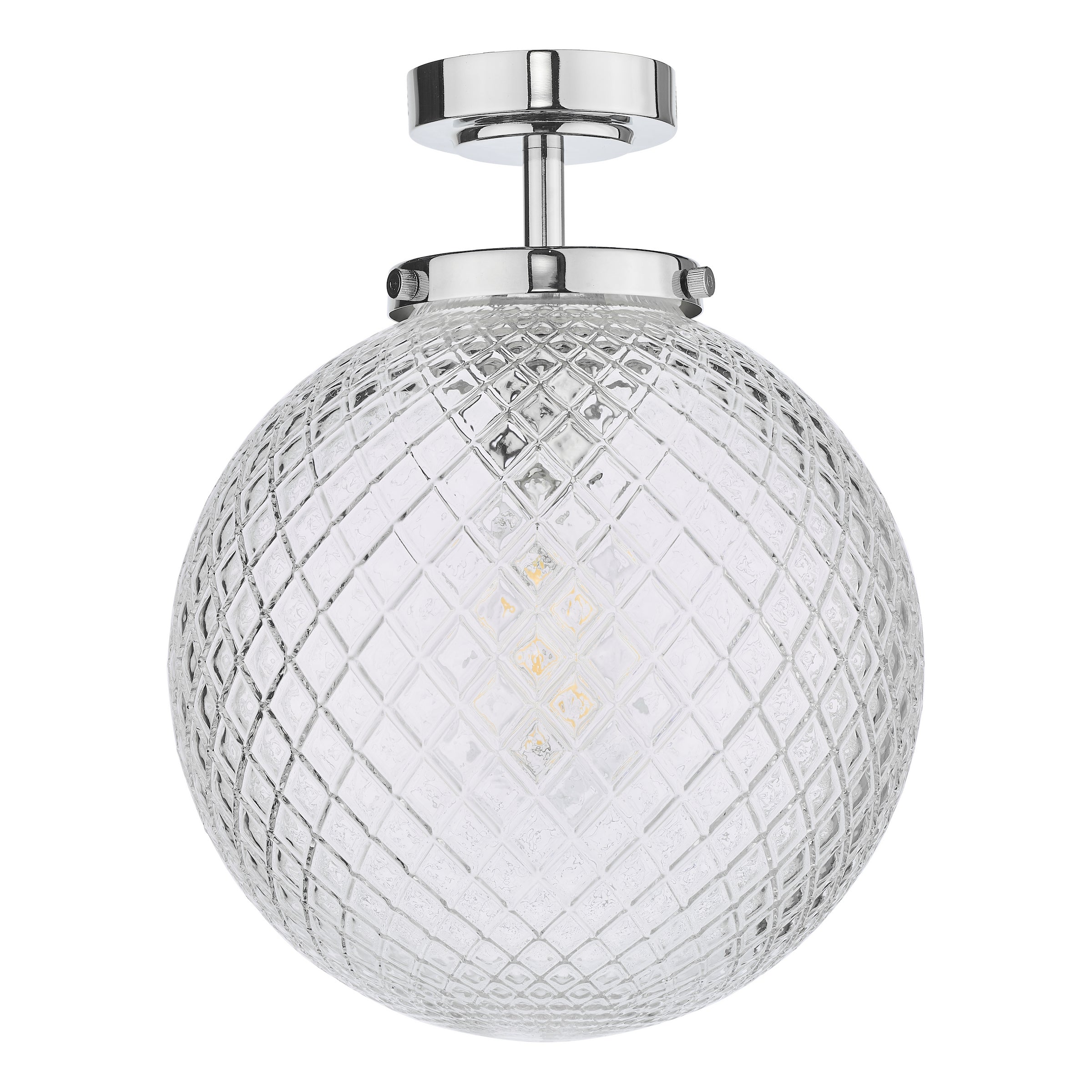 Dar Wayne Semi Flush Ceiling Light In Polished Chrome Finish WAY0150