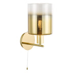 Savannah Wall Light Satin Gold and Gold Ombre Glass SAV0735