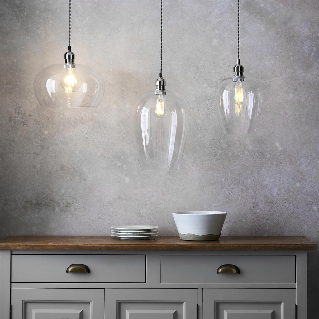 Camden Large Ceiling Pendnat Ligth In Bright Nickel Finish 102678