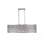 Bijou 8 Light  Oval Ceiling Pendant Light In Polished Chrome Finish With Crystal Glass 65818-8CC