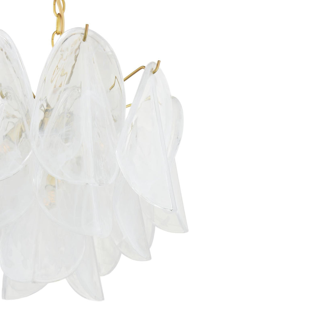 Laura Ashley Stannington 4 Light Pendant Matt Antique Brass and White Glass LA3756708-Q