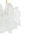 Laura Ashley Stannington 4 Light Pendant Matt Antique Brass and White Glass LA3756708-Q