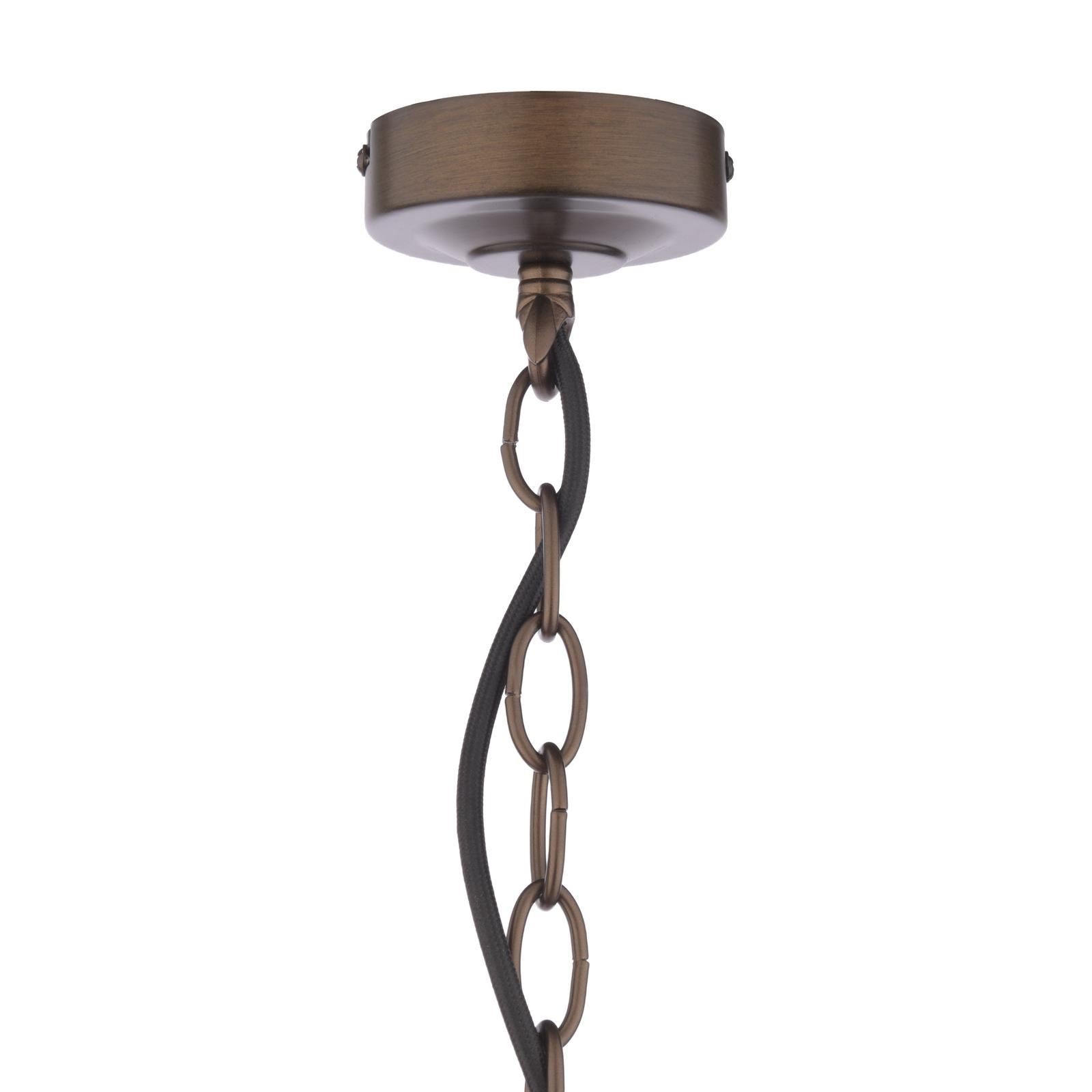 Laura Ashley Holwell 2 Light Pendant Antique Bronze With Shade LA3756643-Q
