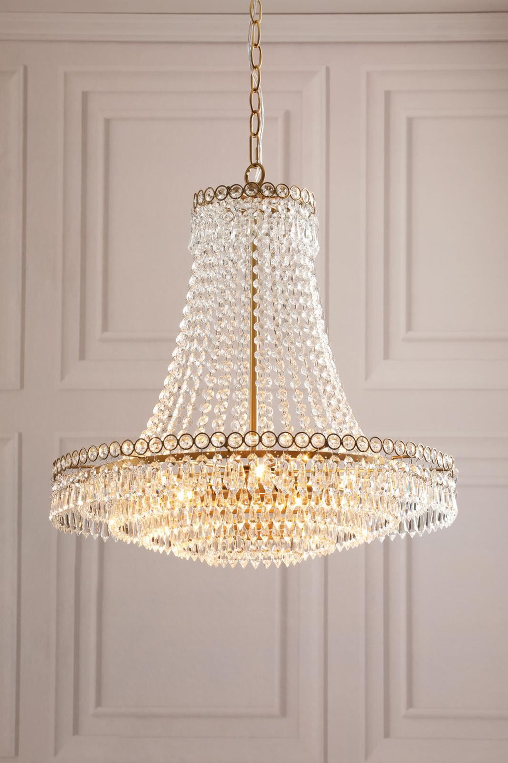 Enid 5 Light Grande Chandelier Glass and Matt Antique Brass LA3756711-Q
