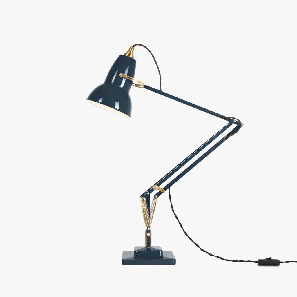 Anglepoise 32497 Original 1227 Brass Desk Lamp Ink Blue