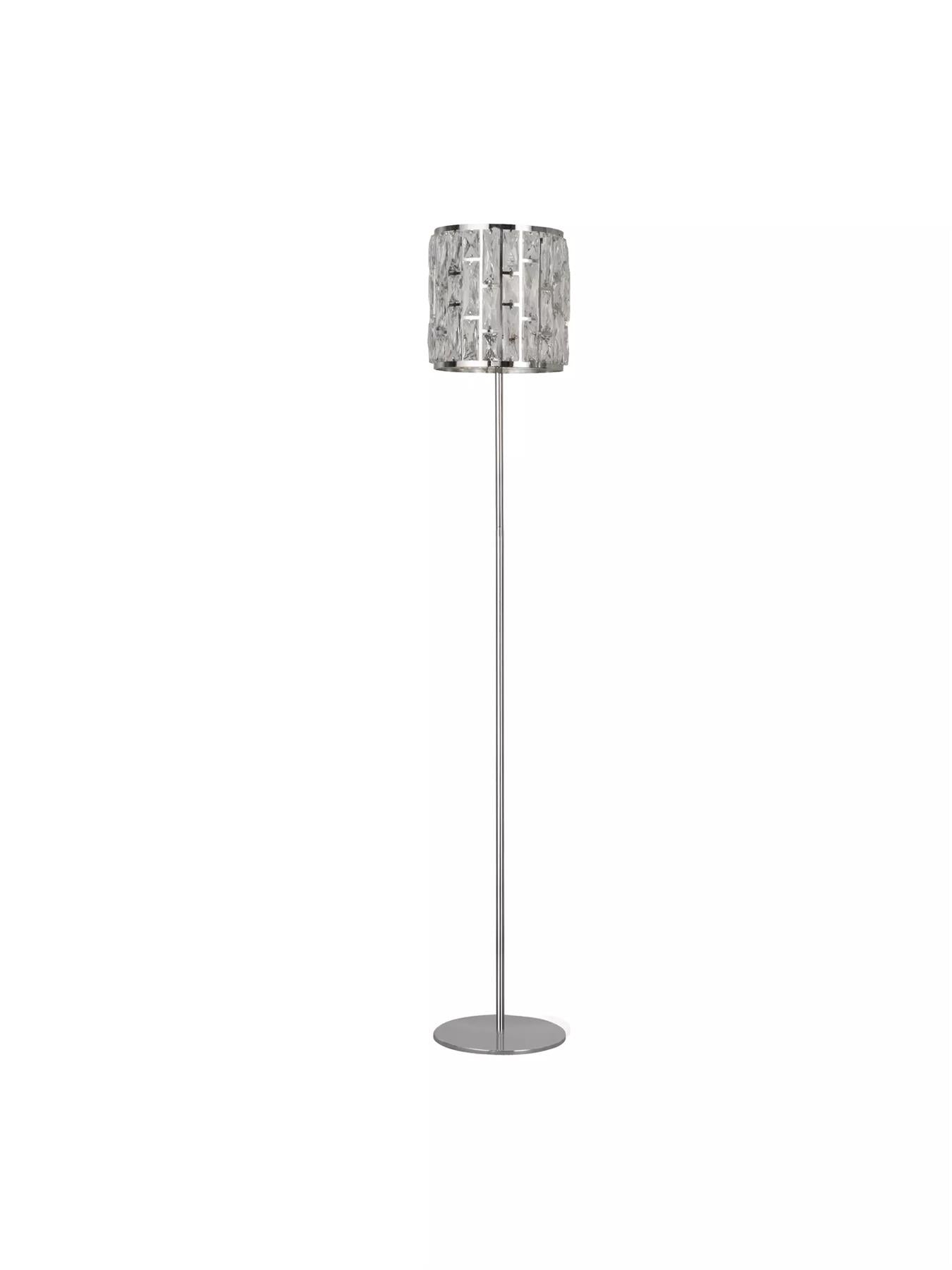 Bijou Floor Lamp In Chrome Finish With Crystal Glass 6589CC