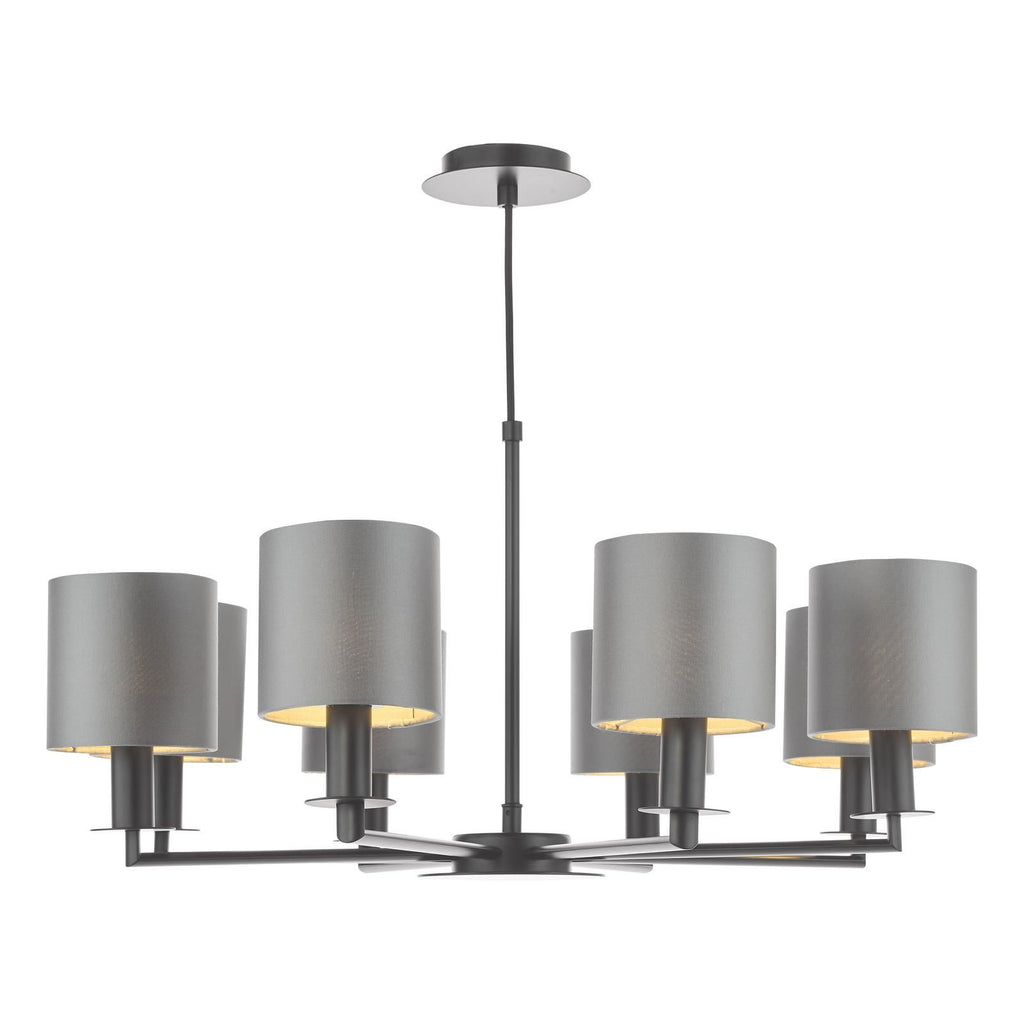 Tyler 8 Light Armed Pendant Matt Black Fitting Only TYL0822