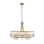 Visconti 8 Light Ceiling Pendant Light In Antique Brass Finish With Clear Glass 119611