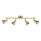 Nathaniel 4 Light Bar Spotlight In Aged Brass Finish NAT8442