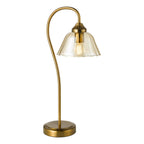 Erika Table Lamp Antique Bronze and Amber Glass ERI4263