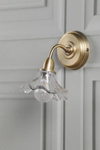 Laura Ashley Kerswell Wall Light Matt Antique Brass and Glass LA3756659-Q