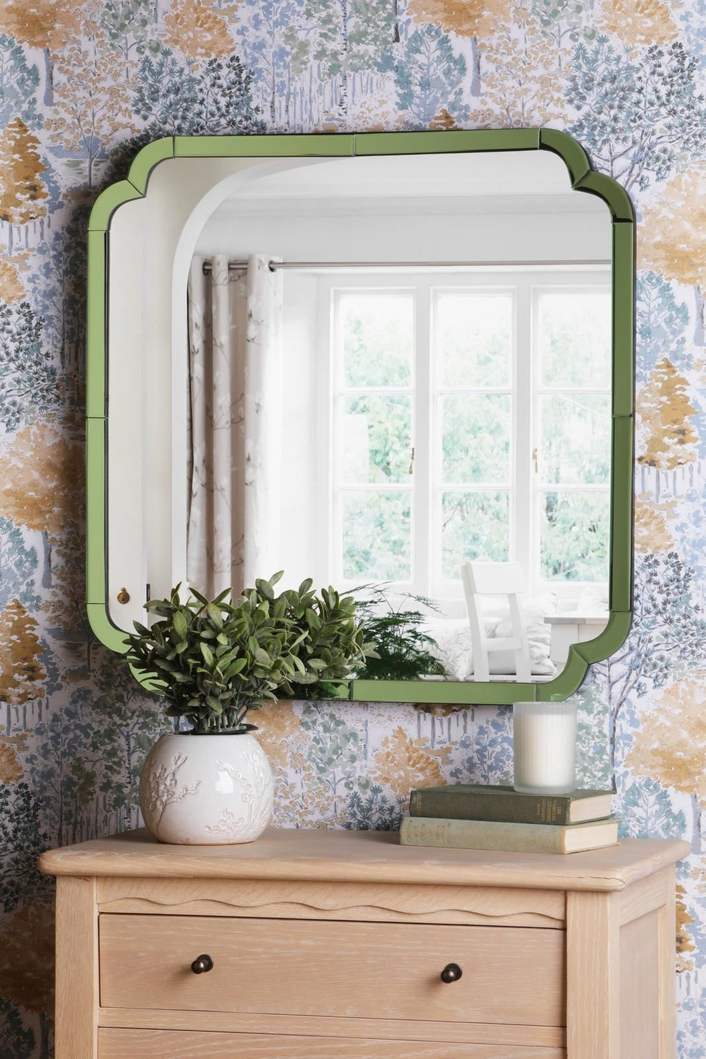 Laura Ashley Martham Mirror Smoked Green 65 X 65cm LA3756688-Q