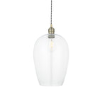 Camden Large Ceiling Pendnat Light In Antique Brass Finish 100658