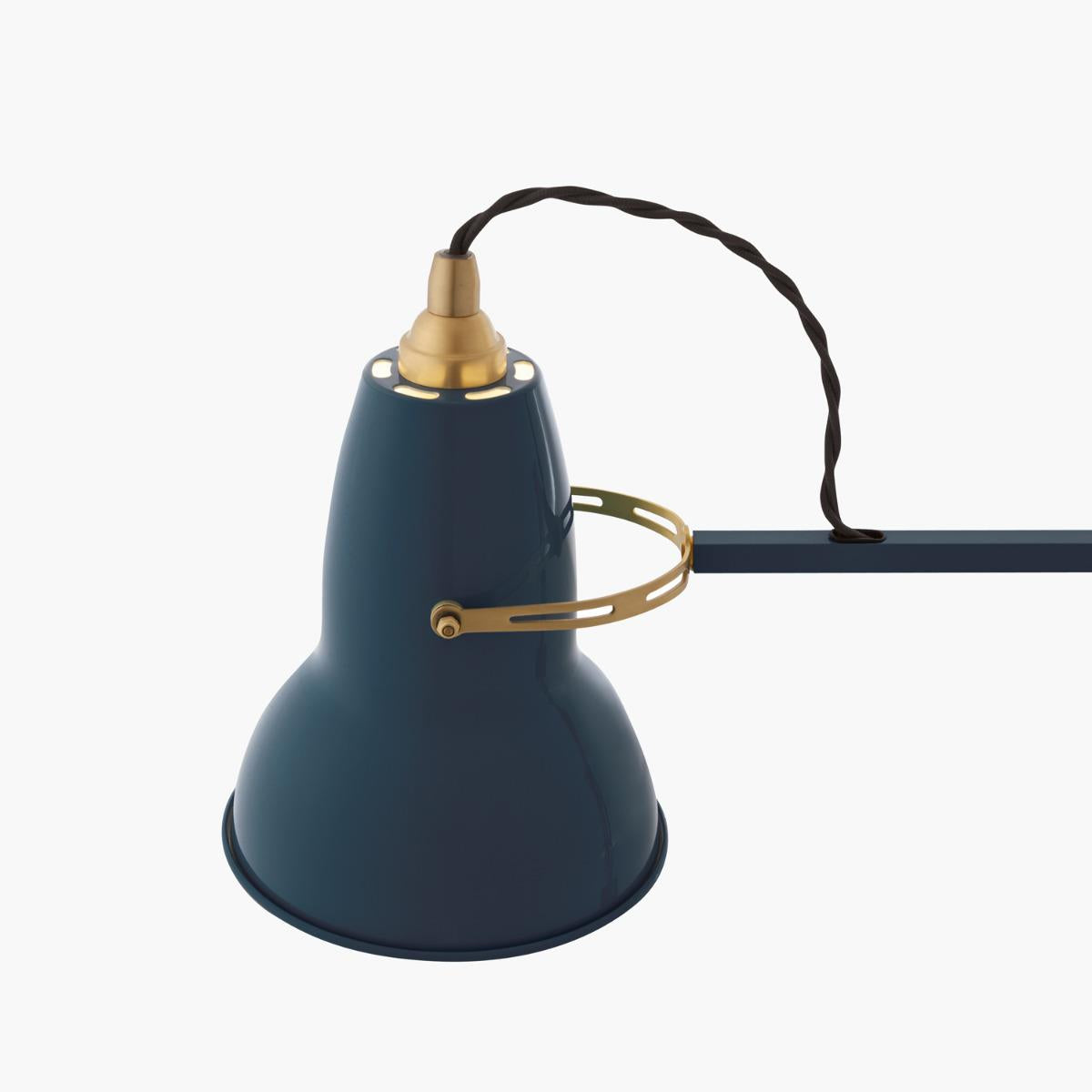 Anglepoise 32497 Original 1227 Brass Desk Lamp Ink Blue