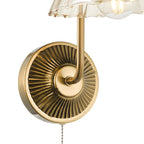 Erika Wall Light Antique Bronze and Amber Glass ERI0763