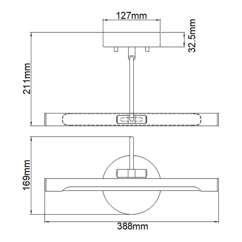 Alton Classic Small LED Picture Light In Polished Chrome Finish ALTON-PL/S PC
