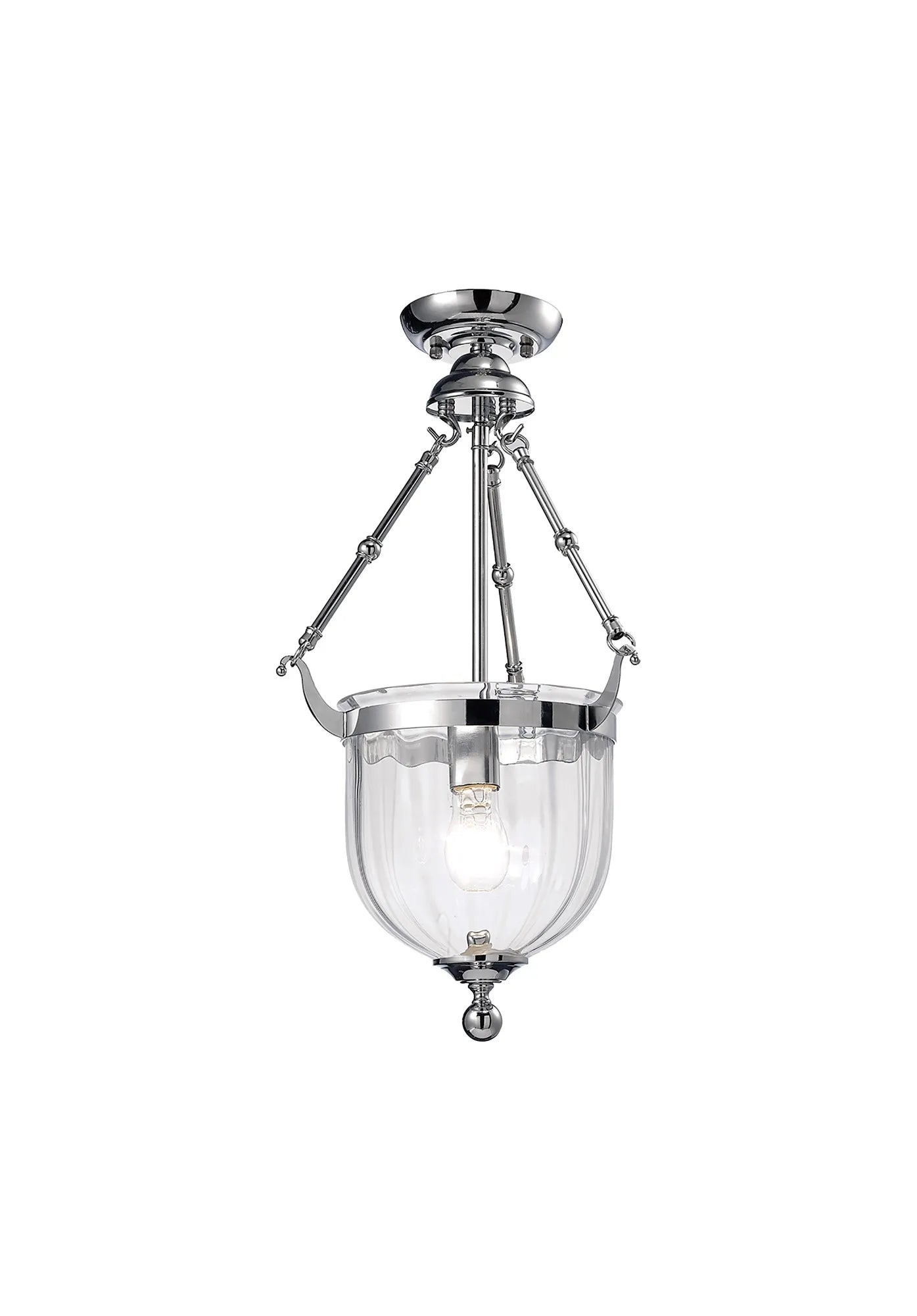 IL31071 Aubrey 1 Light Polished Chrome Ceiling Pendant